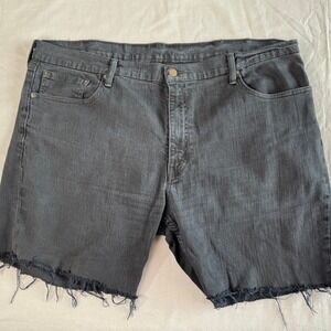 Levi's 511 Cut Off Denim Shorts Mens W42 Gray Frayed Hem Casual